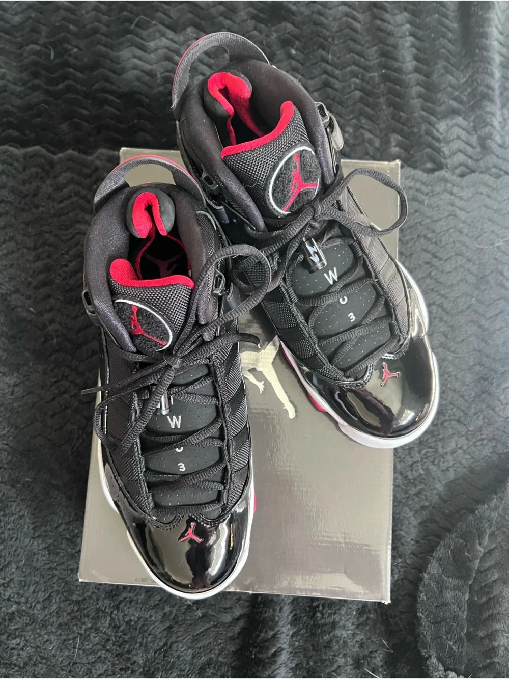 2008 Nike Air Jordan 6 Rings Bred Black Red White Mens Size 8.5 -OG Box Included